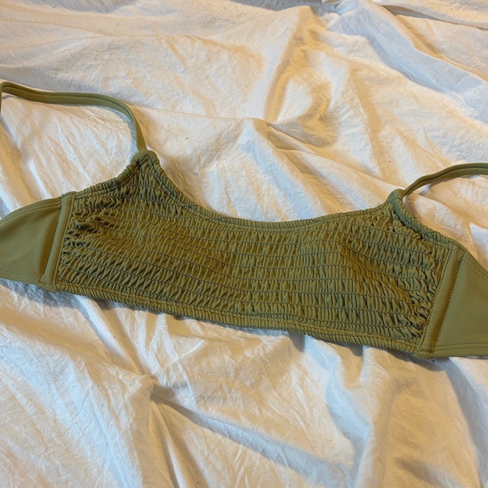 Xhilaration Olive Green Kids Swim Bikini Top